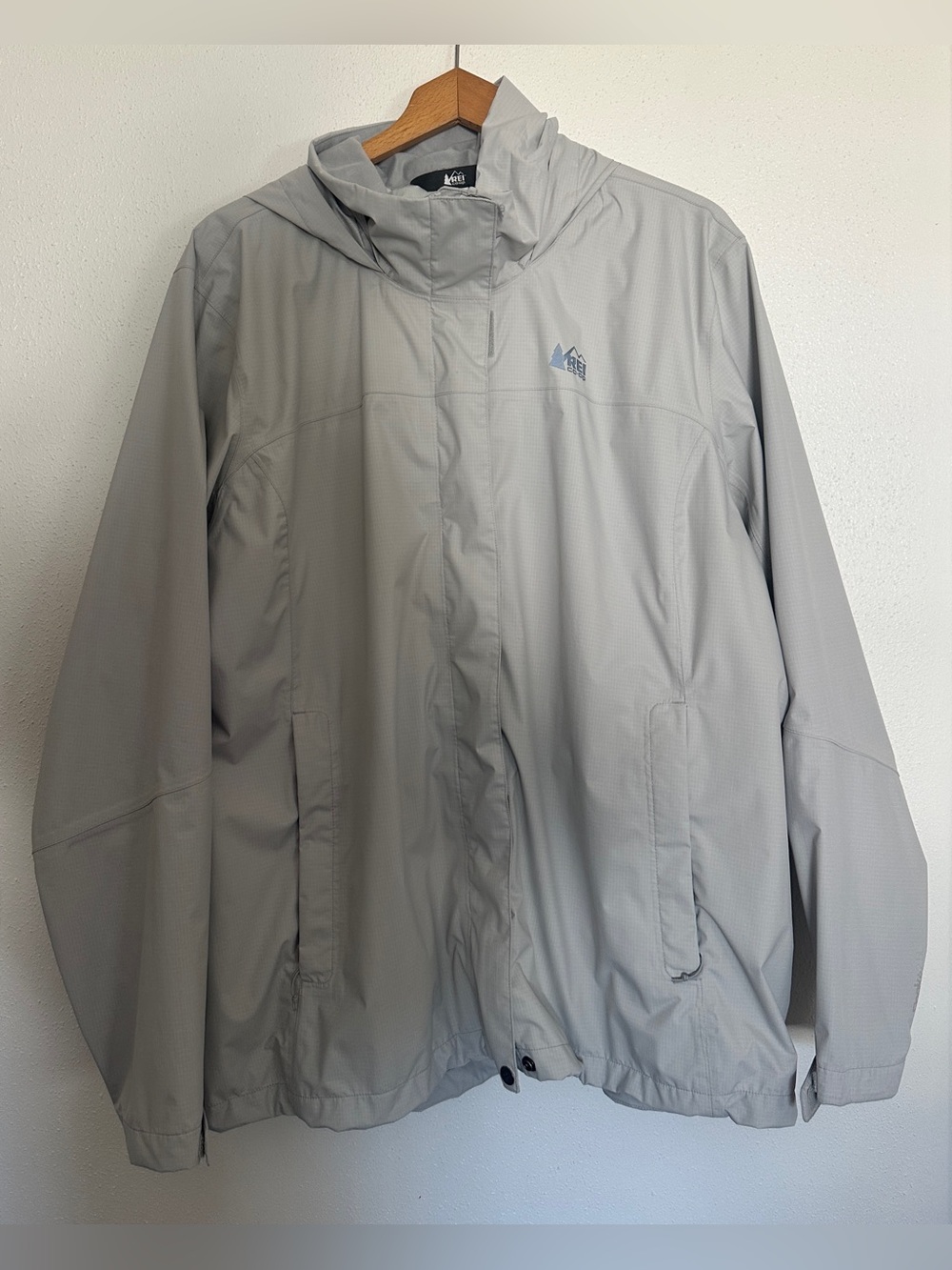 REI Co-op Rainier Rain Jacket Women's Plus Size 3X Grey Waterproof Shell